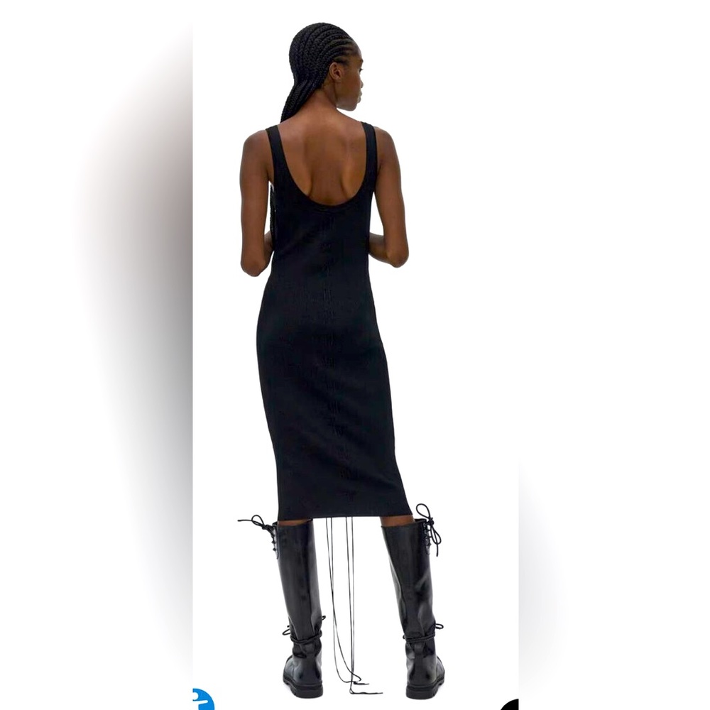 Helmut Lang Lacing Dress in Black Sz Large Originally $450 Worn Once